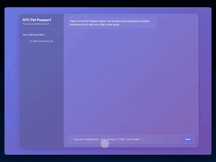 Demo ứng dụng Pet Passport sử dụng agent AI tự hành