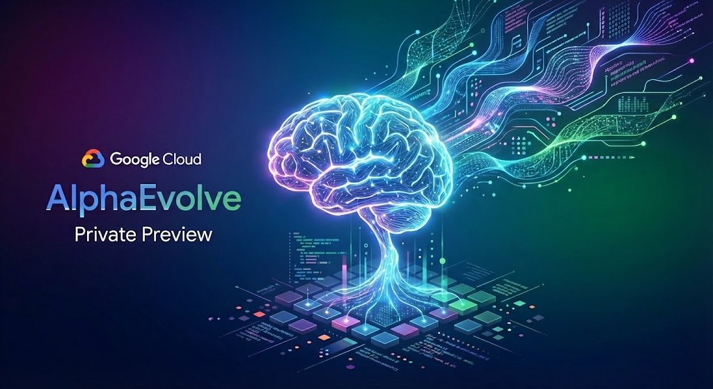 Banner giới thiệu Google Cloud AlphaEvolve Private Preview