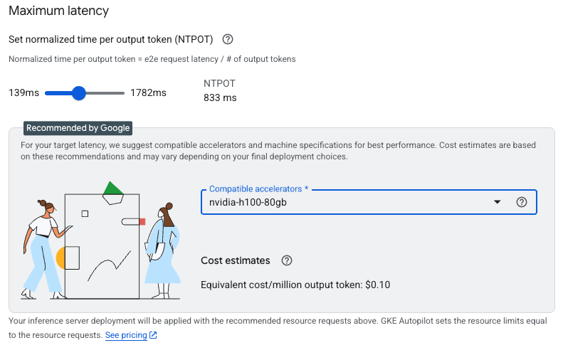 Giao diện GKE Inference Quickstart trên Google Cloud console