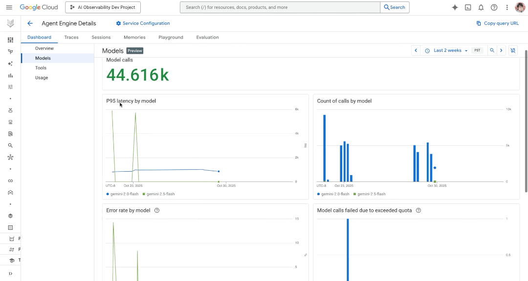 Demo các tính năng observability mới trong Agent Engine